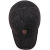 Chapéu de inverno masculino, boné de proteção auricular à prova de frio e quente para lazer ao ar livre de meia-idade e idosos, boné de beisebol espesso vencedor de lances para homens idosos
