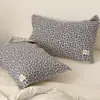 Par de Toallas Almohada de Gasa de Cuatro Capas Estilo Coreano Femenino Todo Algodón para Uso en Casa, Toalla Acolchada para Almohada de Adulto Individual