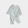 Conjunto de ropa interior para bebé, colección de primavera y otoño, capa base de algodón puro para niños, pijamas separados para niños y niñas, top y pantalones de otoño para bebé