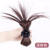 Peluca con cabeza de volante, estilo perezoso, con forma de nido de pollo y bola, para mujer, con media cola de caballo y plumas de pollo, para chica atractiva, con clip de agarre, peluca natural, bolsa para el cabello