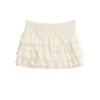 Verão 2024 Nova Renda Renda Branca A-line Meia-saia Feminina Quente Meninas All-match Anti-reflexo Bolo Saia Curta Culottes