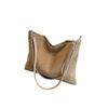 Bolso de Cadena Retro Francés de Cuero Suave Gamuza Mate para Mujer 2024 Nuevo de Moda Gran Capacidad para el Trabajo Hombro Cruzado