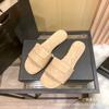 Pantuflas planas de estilo pequeño para mujer 2023 nuevo verano punta redonda pantufla de una palabra con hebilla metálica sandalias casuales para mujer que combinan con todo