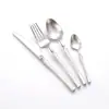 Conjunto de Faca, Garfo e Colher Pequenos de Aço Inoxidável 304 Estilo Ins, Talheres Pequenos de Aço Inoxidável Estilo Ocidental