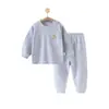 Conjunto de Ropa de Otoño para Bebé con Forro de Felpa, Ropa Interior Térmica Engrosada para Bebés, Ropa Cómoda Cálida para Niños, Pijama Separado para Invierno