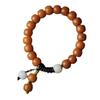 Material de intemperie de raíz de Bodhi de Jade Blanco de Hainan hecho a mano pulido en seco alto lanzamiento espaciador de cuerda trenzada colgante de loto tallado pulsera pulsera