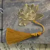 Marcador de Metal con Borla Hueca, Regla de Cobre Puro, Hecho a Medida para Temporada de Graduación Día del Maestro Regalos Culturales y Creativos, Artículos Conmemorativos de Negocios
