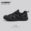 Zapatos de Senderismo de Suela Gruesa para Hombre Modelo Nuevo 2026 Negro Antideslizantes Modernos Trekking al Aire Libre Zapatos de Papá Versátiles