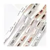 Tira Rectangular de Vidrio con Pedrería 5X15mm Transfronteriza con Adhesivo Trasero para Decoración de Iluminación del Hogar Tira de Recorte con Pedrería