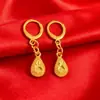 Pendientes de Corazón Chapados en Oro de Moda, Pendientes de Gota de Agua, Pendientes Sencillos y Naturales de Lujo Ligero con Gancho, Accesorios para Orejas, Venta al por Mayor desde el Fabricante