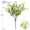 Centenas de Buquês Artificiais de Eucalipto Populares para Pátios Externos e Jardins, Arranjos Florais, Decoração Suave, Paisagismo, Plantas Verdes Simuladas, Flores Artificiais