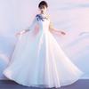 Vestido de Gala para Coro para Mujer, Vestido Largo Blanco para Adultos, Competición en Solitario, Recitación de Poesía, Guzheng, Vestido de Estilo Tradicional, Nuevo Modelo 2026