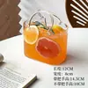 Vaso de jugo y cóctel de vidrio de borosilicato alto, vaso para picnic y fiesta, vaso para té de frutas de bolso, vaso de vidrio transparente de alto valor