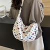 Bolso Dumpling Transfronterizo Bolso Bandolera Verano Gran Capacidad Bolso Commuter Nicho Trendy Bolso de Lona Cuadro Colorido Bolso de Hombro
