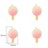 Accesorios DIY colgante de resina pato amarillo abeja pequeña oso rosa dona dinosaurio huevo escalfado piruleta