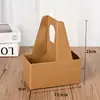 Caja de Tote para Té de Leche con Flores Frescas Estilo Ins Caja de Regalo de Ramo de Gama Alta Caja de Embalaje Especial con Forma de Café Papel Kraft Personalización