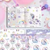 WW150-15 material para collage de acuarela papel a cuadros cuenta manual papel para notas de respaldo diy papel de fondo multicolor arcoíris