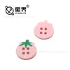Lindos Botones de Resina de Alienígena con Cuatro Ojos de Dibujo Animado de Tomate para Ropa de Niños, Suéteres, Cárdigans, Botones Decorativos Hechos a Mano para Manualidades
