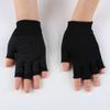 Nuevos guantes deportivos de yoga de algodón peinado tejidos con dispensador para ciclismo de color liso de medio dedo transpirables para levantamiento de pesas
