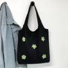 Bolsa de Lona Pequena Fresca Artística de Flores Verão Ombro Portátil Estudante Simples Viagem Ins Bolsa de Compras Japonesa Bolsa de Pano