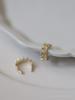Pendientes de clip con corona chapada en oro de plata esterlina S925, sin orificios, estilo corte retro francés para mujer