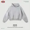 Hoodie de Moletom Pulôver Americano Tendência Outono/Inverno Masculino, Cor Sólida, Modelagem Solta Boxy com Manga Curva, Personalizável