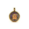 Pingente de Caixa Gawa Thangka dos Cinco Budas da Riqueza em Aço Inoxidável Mini Thangka Estilo Xizang 1,5cm
