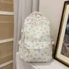 Mochila Pronta para Uso Transfronteiriço para Mulheres, Mochila Escolar de Grande Capacidade para Alunos do Ensino Fundamental, Mochila Escolar Doce Floral, Novo Estilo para Alunos do Ensino Fundamental