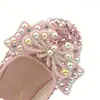 Zapatos de Princesa para Niñas Estilo Nuevo Primavera y Otoño Suela Suave Zapatos de Cristal Zapatos Planos para Niños Desfile de Moda para Niñas Pequeñas Zapatos de Piel