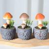 Simulação Coruja Cogumelo Bonsai Casa Decoração de Sala de Estar Espuma Ornamentos Criativos Adereços de Tiro Verde Planta Combinação Bacia