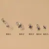 Joyería de plata de ley S925 plata tailandesa retro accesorios para pulsera DIY venta al por mayor cadena de cristal una variedad de botón de rosa hebilla de gancho