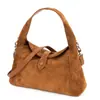 Bolso para Mujer, de un Solo Hombro, Diseño de Nicho de Alta Gama, Bolso Cruzado de Cuero Genuino Escarchado Retro de Verano