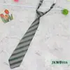 Nueva Corbata JK Fresca de Primavera/Verano para Hombre y Mujer con Rayas Diagonales Estudiante Escolar Cremallera Corbata Perezosa Venta al por Mayor