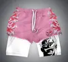 Pantalones Cortos Serie Dragon Ball Impresión Digital 3D Adulto Doble Capa Pantalones de Playa Amazon Comercio Electrónico Transfronterizo Caliente Fábrica