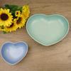 Exportar Francia el Plato Corazón de Melocotón Amor Plato Hondo Plato con Forma de Corazón Degradado Porcelana Europea Plato para Sopa Esmalte de Color Color Sólido