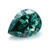 Anillo de diamantes Mosang con gema artificial en forma de pera/gota de agua, color verde oscuro, para mujer y hombre, con piedra principal y cinturón, certificado GRA y tarjeta negra.