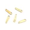 Corrente de extensão de aço inoxidável peça final corrente de cauda banhada a vácuo ouro 18K peça redonda com letras corrente de cauda pulseira DIY colar etiqueta acessórios de joalheria