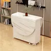 Mesa de Jantar Dobrável para Casa Apartamento Pequeno Removível com Rodas Retangular Ultrafina Multifuncional para Sala de Jantar Dormitório