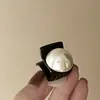 Pinza para el Cabello de Perlas Francesas de Gama Alta Exquisita Retro Pinza de Garra Pequeña Pinza de Garra Ligera de Lujo para Flequillo Pinza Pequeña Pasador Tocado