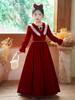 Faldas para Niñas, Vestidos de Otoño e Invierno para Niños, Faldas Largas para Niñas Pequeñas, Vestidos para Actuación de Piano, Vestidos de Princesa, Vestidos Rojos para Niñas de las Flores