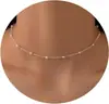 Chapado en cobre oro 14K perla perla pulsera aretes collar tres piezas simple versátil perla cadena clavícula en stock