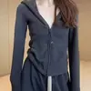 Top de terciopelo alemán de doble cara como capa base para mujer, nuevo estilo otoño/invierno, doble cremallera, corte ajustado, con capucha, prenda interior, chaqueta cárdigan sudadera para mujer