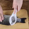 Removedor Manual de Escamas de Peixe com Tampa para Uso Doméstico, Raspador Manual de Escamas de Peixe, Raspador de Escamas de Peixe de Cozinha