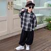 Conjunto de tres piezas de suéter sin mangas de otoño para niños, atuendo elegante de estilo coreano para niños pequeños y niños pequeños
