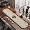 Bandera de Mesa Nuevo Tapete de Té Chino Estilo Chino Clásico Tapete de Mesa de Té Zen Impermeable Absorbente con Forma Especial