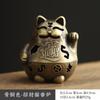 Nuevo Chinoiserie Aleación de Cobre Calabaza Abanico Dragón y Fénix Horno Placa Pipa Quemador de Incienso Tabletas de Aromaterapia Xiaoxiangyun Incienso de Sándalo