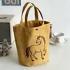 Bolso Cubo Little Pony para Mujer Bolso Tote de Lona Versátil Simple Bolso de Mano de Pequeña Capacidad Lonchera Bolsa para el Almuerzo Bolso de Mano
