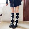 Calcetines de pierna ancha estilo milenio de doble cara con estrella tejida a juego de colores cubierta de pierna Primavera y Otoño calcetines de rizo blancos lote de fábrica