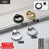 Puxador de prata para tatami, puxador de gaveta oculto, invisível, embutido ou de superfície, redondo, giratório, estilo de luxo leve, com mola