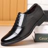 Zapatos de Cuero Formales de Negocios para Hombre de Talla Grande Transfronterizos, Zapatos Individuales de Cordones con Tres Correas para Hombre, Zapatos de Cuero Casuales que Aumentan la Altura